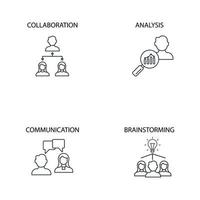 briefing icons set . briefing pack symbol vector elements for infographic web