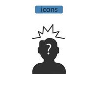 problem icons  symbol vector elements for infographic web