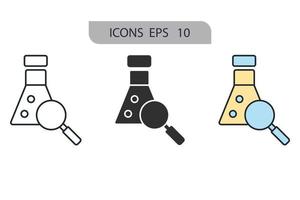 análisis iconos símbolo elementos vectoriales para infografía web vector