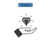 elementos de vector de símbolo de iconos de propuesta de valor para web de infografía