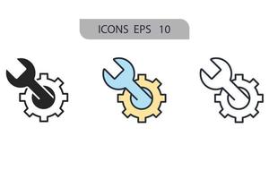 iconos de servicios símbolo elementos vectoriales para web infográfico vector