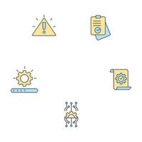 Disaster Recovery icons  symbol vector elements for infographic web