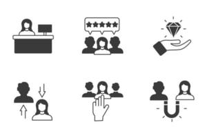 employer branding icons set . employer branding pack symbol vector elements for infographic web