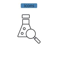 análisis iconos símbolo elementos vectoriales para infografía web vector