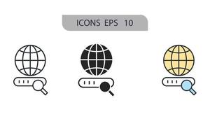 SEO icons  symbol vector elements for infographic web