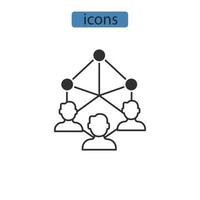 los iconos de desarrollo de terceros simbolizan los elementos vectoriales para la web infográfica vector