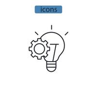 iconos de solución símbolo elementos vectoriales para web infográfico vector