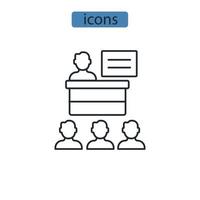 meeting icons  symbol vector elements for infographic web