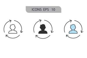 SELF CORRECTIVE icons  symbol vector elements for infographic web