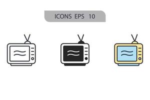 iconos de tv símbolo elementos vectoriales para web infográfico vector