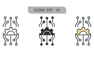 technology infrastructure icons  symbol vector elements for infographic web