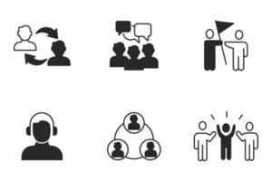 working together icons set . working together pack symbol vector elements for infographic web