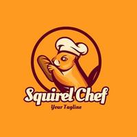 Squirel Chef Character Logo
