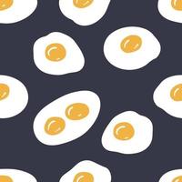 Fried eggs seamless pattern, great design for any purposes. vector