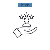 iconos de visión símbolo elementos vectoriales para web infográfico vector