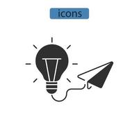 Creative idea icons  symbol vector elements for infographic web