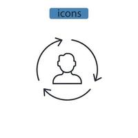 SELF CORRECTIVE icons  symbol vector elements for infographic web