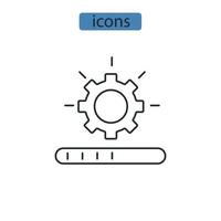 restauración de elementos de vector de símbolo de iconos de datos para web de infografía