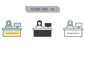 iconos de empleador símbolo elementos vectoriales para web infográfico vector