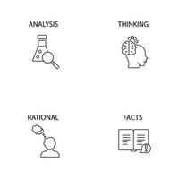 Critical thinking icons set . Critical thinking pack symbol vector elements for infographic web