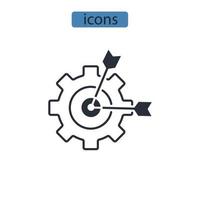 goal icons  symbol vector elements for infographic web