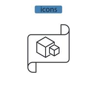 prototipo de iconos símbolo de elementos vectoriales para infografía web vector