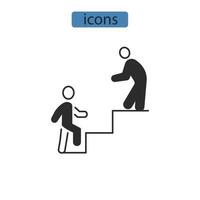 Mentor icons  symbol vector elements for infographic web