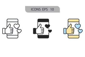 Social media icons  symbol vector elements for infographic web