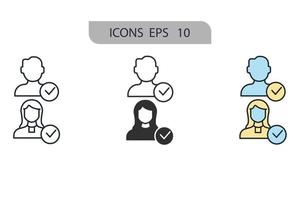 Account icons  symbol vector elements for infographic web