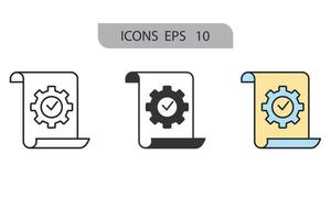 Procedure icons  symbol vector elements for infographic web