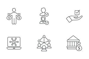 Open banking icons set . Open banking pack symbol vector elements for infographic web