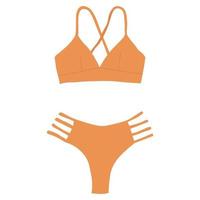 orange bikini swimsuit vector