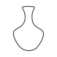 Collection of contour drawings of vases in eps 10 vector