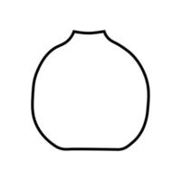 Collection of contour drawings of vases in eps 10 vector