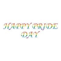 Vector illustration of happy pride day lettering