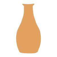 Ceramic vase in boho style vector