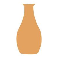 Ceramic vase in boho style vector