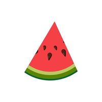 Vector illustration of juicy red slice of watermelon