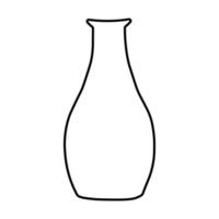 Collection of contour drawings of vases in eps 10 vector