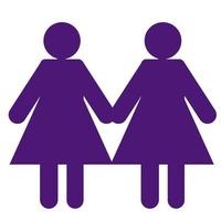 Woman and woman icon. women and women toilet sign vector