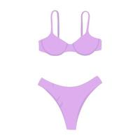 traje de baño bikini morado vector