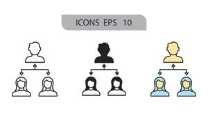 Collaboration icons  symbol vector elements for infographic web