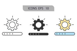 restauración de elementos de vector de símbolo de iconos de datos para web de infografía