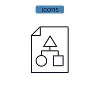 iconos de proceso símbolo elementos vectoriales para web infográfico vector