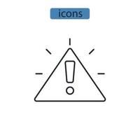 iconos de incidentes simbolizan elementos vectoriales para la web infográfica vector