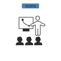 Training icons  symbol vector elements for infographic web
