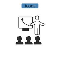 iconos de formación símbolo elementos vectoriales para web infográfico vector