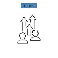 iconos de mejora símbolo elementos vectoriales para web infográfico vector