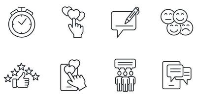 feedback icons set . feedback pack symbol vector elements for infographic web