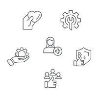 Customer Care icons set . Customer Care pack symbol vector elements for infographic web
